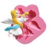 Molde para Hornear Niño Niña Alas de Ángel Molde de Silicona Líquida Plegable Azúcar Chocolate Decoración de Pasteles Molde de Silicona