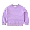 Quadro de roupas infantis para impressão, impressão hot stamping, roupas infantis para meninos e meninas 2021 novo cor sólida gola redonda fabricantes de origem