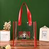 Bolso de regalo de PVC bolso de cuero personalizado borde de bolso de compras nueva moda bolsa de hombro de plástico publicitaria