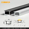 Perfil de Aluminio para Luz Lineal LED Luz Lineal Empotrada Canal de Luz de Aleación de Aluminio Tira de Luz Dura Canal de Aluminio Fuente de Luz Lateral