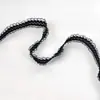 Cinta Elástica Colorida de Hilo de Seda de Pescado de Vidrio de Doble Fila de 2.5 cm, Encaje Tejido Ondulado Hecho a Mano para Ropa DIY, Accesorios