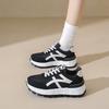 Zapatos de Padre de Suela Gruesa de Moda de Comercio Exterior para Mujer 2025 Verano Nuevo Combinación de Colores Retro Zapatos Forrest Gump Tenis Deportivos para Estudiantes