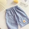 [Casa Rosa] Shorts Verano 2025 Niños Marca Japonesa de Moda Pantalones Vaqueros Bordados de Oso Pantalones Casuales de Cinco Puntos Estilo Occidental