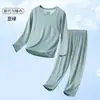 Pijama de Modal para Meninos, Roupas de Casa para Crianças, Conjuntos de Manga Longa para Meninas, Roupas Finas de Seda Gelada para o Verão para Jovens, Roupas para Ar Condicionado