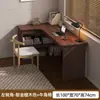 Escritorio de esquina para uso doméstico en el dormitorio, escritorio de estudio para espacios pequeños, escritorio de computadora con compartimentos de almacenamiento, escritorio de oficina simple y moderno para escribir