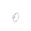 Anel de prata esterlina S925 elegante, joia elegante, anel aberto de amor, estilo coreano, anel de personalidade simples, anel de dedo feminino
