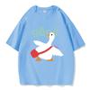 Marca de moda Nombre conjunto Azul Klein manga corta holgada estilo coreano camiseta de algodón para pareja para hombre y mujer top casual que combina con todo