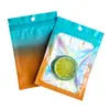 Saco Ziplock Janela Gradiente a Laser Saco Osso Arco-Íris Selo Fantasia Saco Plástico Saco Holográfico Saco para Embalagem de Joias com Glitter