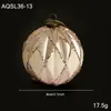Nuevo Producto Bola de Navidad de 8 cm Color Champaña Polvo Pegajoso Polvo Dorado Adorno Colgante para Árbol de Navidad Retro Colgante Decoración Colgante Arreglo