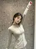 Traje de Yoga Ajustado Gris Nómada para Mujer Otoño Invierno Ajuste Delgado Chaqueta Nuevo Estilo Ropa de Ciclismo Ropa Deportiva para Yoga en Interiores Fitness