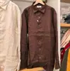 Camisa de linho francês de manga comprida masculina e feminina, linho 26 top leve de verão 482437 485656