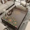 Nuevo Mantel de Mesa Estilo Chino, Mantel para Mesa de Centro Estilo Chino, Transparente, Resistente al Calor, Impermeable, a Prueba de Aceite, Lavable, Limpiable con Paño, Mantel para Mesa de Comedor de Madera Maciza