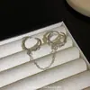 Anel de Corrente para Mulheres Ins Tendência Moda Personalidade Luxo Leve Design de Nicho Minimalista de Alta Qualidade Doce Cool Conectado a Dois Dedos