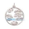 M18 L26 K07 Accesorios para joyería DIY colgante de cobre puro colgante pequeño luna triángulo corazón de melocotón redondo marca