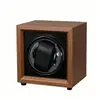 Caja giratoria individual para relojes con patrón de nogal negro, Soporte giratorio para relojes, Caja vertical para relojes para el hogar, Antimagnético