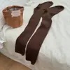 Meias Longas Slouch Ioulor Versáteis para Afinar Outono Inverno Quentes Cor Sólida Estilo Preguiçoso Meia Dupla Agulha para Panturrilha Mulheres Atacado