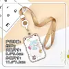 Cordón para estudiante con portatarjeta rígido, con un diseño original de cachorro, para tarjetas de identificación escolares, tarjetas de comedor y credenciales de trabajo; una funda protectora para evitar la pérdida