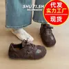 Zapatos Casuales Suaves Retro Estilo Primavera/Otoño 2026 para Mujer con Cordones Suela Suave Cómodos Versátiles para el Día a Día Zapatos Planos Birkenstock para Mujer
