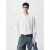 Sudadera para hombre, top de primavera, camiseta básica para hombre, camiseta Polo Henley de verano para hombre, camiseta de manga larga estilo americano, marca de moda