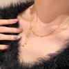 Collar de Plata de Ley S925 Río Lechoso de Meteoros Lluvia de Estrellas Estrella de Cuatro Puntas Borla Cadena Clavicular Lujo Ligero Nicho Gama Alta Mujeres
