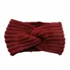Faixa de cabelo larga coreana de alta qualidade, de tricô, para esportes, yoga, feminina, acessórios de cabelo, 19 cores, faixa de cabelo de lã cruzada