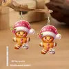 Pendientes de Mujer Transfronterizos Pendientes Acrílicos de Navidad Pendientes Lindos de Árbol de Navidad Colgante Papá Noel Ninguno