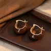 Pendientes Retro de Ojo de Tigre Color Ámbar para Otoño e Invierno con un Toque de Lujo Ligero y de Alta Gama, Pendientes de Aguja de Plata Modernos y Exquisitos
