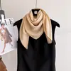 Nuevo modelo transfronterizo: Pañuelo de imitación seda 70*70 para mujer de Asia Central, pañuelo cuadrado jacquard de moda estilo coreano, bufanda de cuello versátil y elegante