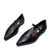 Novedad Otoño Versátil Estilo Europeo 2026 Zapatos de Mujer Tacón Bajo Punta Fina Hebilla Huecos Zapatos de Una Sola Pieza Zapatos Mary Jane