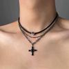 Collar de Doble Capa de Estrella Cadena de Suéter de Moda para Hombre Diseño Nicho de Lujo Accesible Estilo Hip-Hop Cadena para Clavícula para Pareja Niños y Niñas