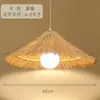 Lâmpada de Chapéu de Palha Rattan Retro Personalizada Criativa Abajur Lâmpada de B&B Fazenda Bambu Trançado Estilo Tronco Lâmpada de Restaurante Lustre