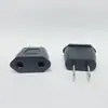 Enchufe adaptador de viaje redondo de suministro transfronterizo, cabezal adaptador de calibre estadounidense a estándar europeo, adaptador plano redondo convertidor de EE. UU.