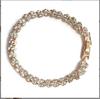 Comercio exterior Europa y Estados Unidos Pulsera de circonio Roma Pulsera de cristal Oro rosa diamante joyería de moda al por mayor para damas