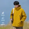 Chaqueta Deportiva Cálida Transfronteriza para Hombres y Mujeres, Ropa Exterior con Capucha para Primavera, Otoño e Invierno, Repelente al Agua, Cortavientos con Capucha de Moda para Exteriores