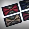 Pajarita plana de negocios ejecutiva formal para hombre, hecha a mano, monocromática, doble lazo liso, nueva en stock primavera 2025