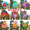 Venta caliente juguetes para niños molino de viento doble decoración exterior punto escénico giratorio puesto molinillo pequeño colorido hecho a mano lote
