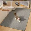 Tapete de chão resistente a arranhões de gato e cama de gato em um só, tamanho grande, adequado para todas as estações, durável, não solta pelos, protege o sofá