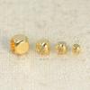 Venta al por mayor latón puro dorado cuentas cuadradas achaflanadas material con cuentas hecho a mano cuentas de plata rota accesorios de joyería diy cuentas sueltas