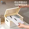 Caja de Almacenamiento Plegable BNBS para Baño con Tapa, Caja Organizadora de Plástico a Prueba de Polvo con Asa, Caja de Almacenamiento para Artículos Varios del Hogar
