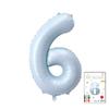 Globo Digital Azul Perlado con Polvo Perlado de 32 Pulgadas con Tarjeta de Papel Empaque Fino Independiente Lleno de Helio Aire Globo Decorativo
