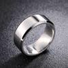 E-Commerce Anillo Liso Popular Anillo de Acero de Titanio Brillante para Mujer Simple Borde Biselado Doble Brillante Anillo de Pareja Joyería Popular al Por Mayor
