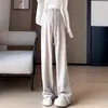 Calça de maternidade para o outono, calça pantalona para uso ao ar livre, forrada com fleece para outono e inverno, sem restrição para a barriga, calça esportiva casual de corte reto para mulheres baixinhas, roupa de outono