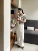 EVERTRUE Linho 2026 Verão Novo Calças de Perna Larga Femininas Estilo Old Money Cintura Alta Retas Longas 68273
