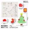 Serie Navideña Molde de Silicona Árbol de Navidad Casa de Nieve Calcetines Plegables Azúcar Chocolate Pastel Pegamento Gotas Molde para Refrigerador