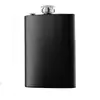 Petaca de acero inoxidable transfronteriza de 8 oz para ocio al aire libre comercio exterior color marrón negro preferido de Amazon petaca pequeña de prepucio