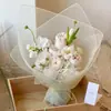 Malla para envolver ramos etéreos estilo coreano Shangjin, malla cuadrada de borde simple, gasa neta para empaque de ramos de flores, materiales de envoltorio floral
