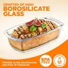 Panela de Vidro Borossilicato Resistente ao Calor para Assar, Forma de Assar para Forno, Panela para Arroz Gratinado com Queijo, Panela para Torrada, Pão