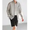 Camisas Ligeras de Manga Larga para Hombre de Primavera y Otoño, Tops con Protección Solar, Transpirables, Holgadas, Casuales, Modernas, Camisas sin Planchar, Chaquetas, Modernas