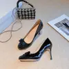 Novedad Primavera y Verano 2025 Zapatos de Tacón Alto Dulces y Cómodos para Mujer con Faldas, Tacones de Aguja Elegantes y Versátiles de Punta Baja Zapatos Mary Jane