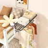 Colgador de Ropa para Cama de Dormitorio Estudiantil Perchero para Ropa al Lado de la Litera Estudiantil Estante de Almacenamiento Artefacto para Colgar Ropa Barra para Secar Ropa